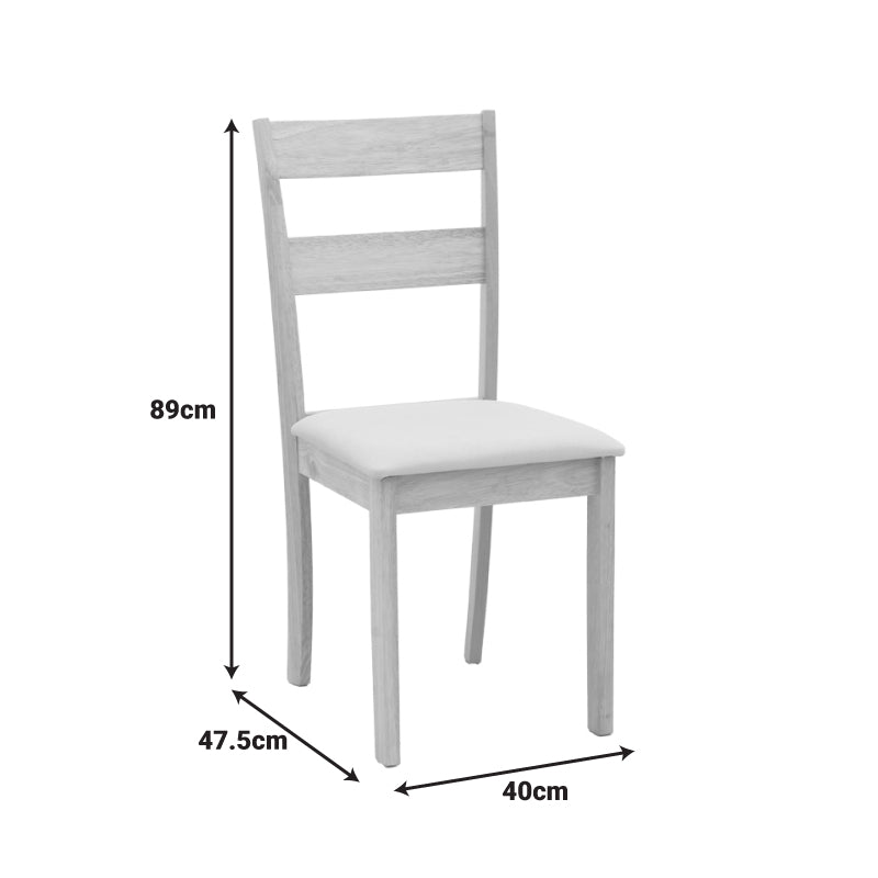 Καρέκλα Dallan pakoworld rubberwood σε φυσική απόχρωση 40x47.5x89εκ