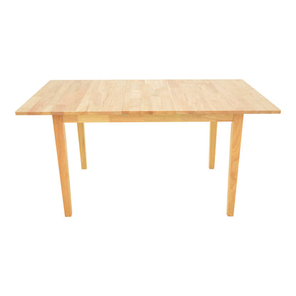 Tραπέζι επεκτεινόμενο Country pakoworld rubberwood σε φυσική απόχρωση 120-150x80x74εκ