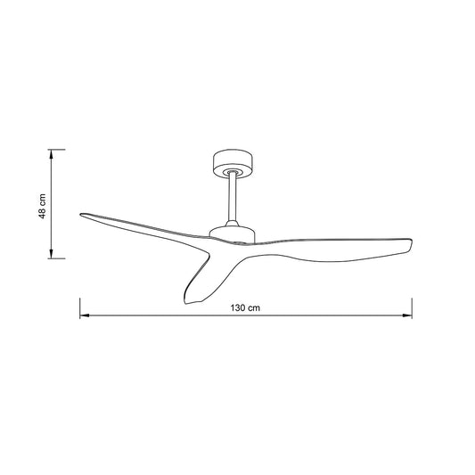 it-Lighting Trent Ανεμιστήρας Οροφής με DC Μοτέρ 40W - Λευκό & Ξύλο (102000615)