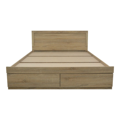 Κρεβάτι Olympus pakoworld με συρτάρι σε sonoma απόχρωση 150x200εκ