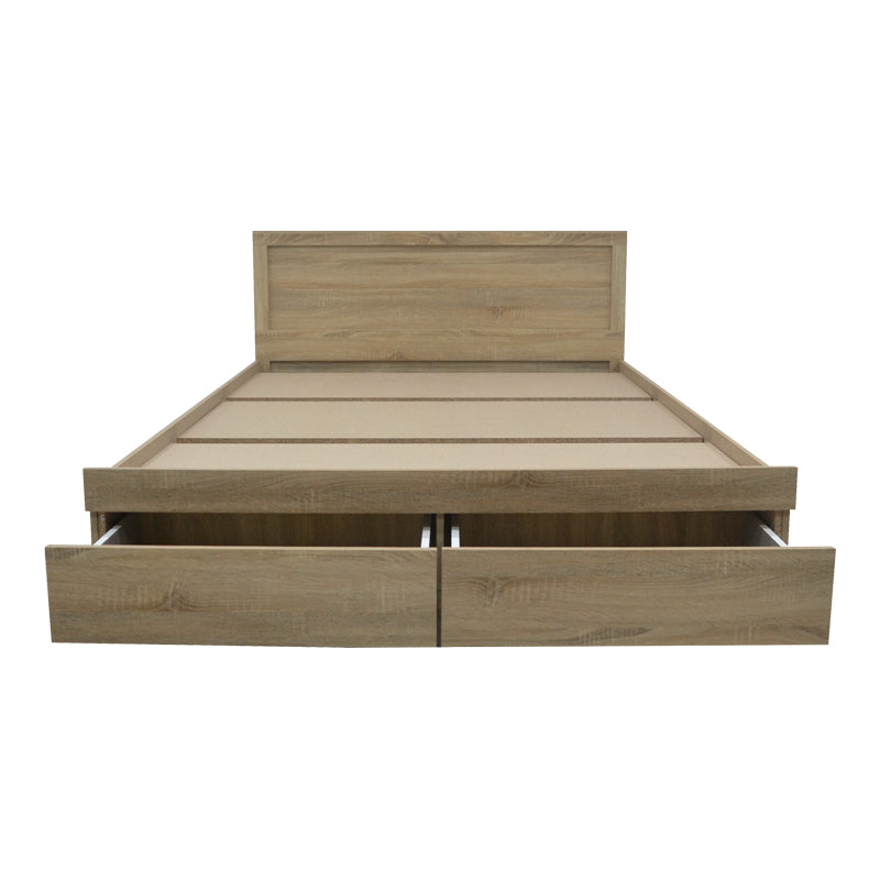 Κρεβάτι Olympus pakoworld με συρτάρι σε sonoma απόχρωση 150x200εκ