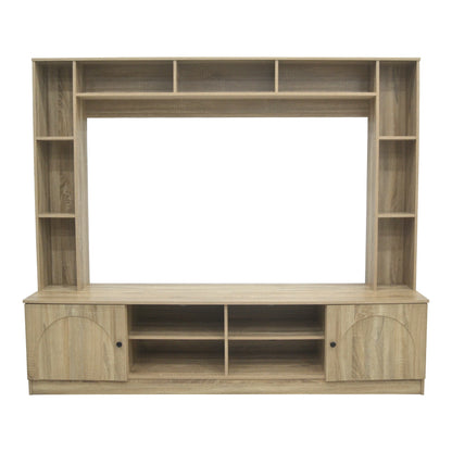 Σύνθετο σαλονιού Ambera pakoworld σε sonoma απόχρωση 200x40x171.5εκ