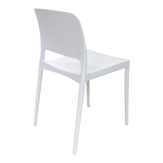 Καρέκλα Fenxy pakoworld pp σε λευκή απόχρωση 38x42x77εκ