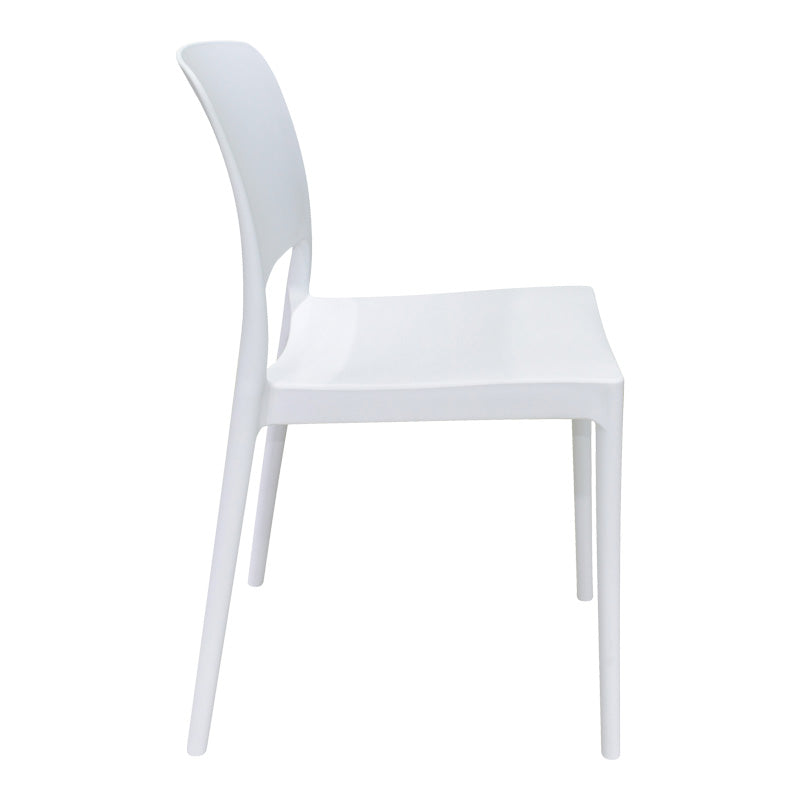 Καρέκλα Fenxy pakoworld pp σε λευκή απόχρωση 38x42x77εκ