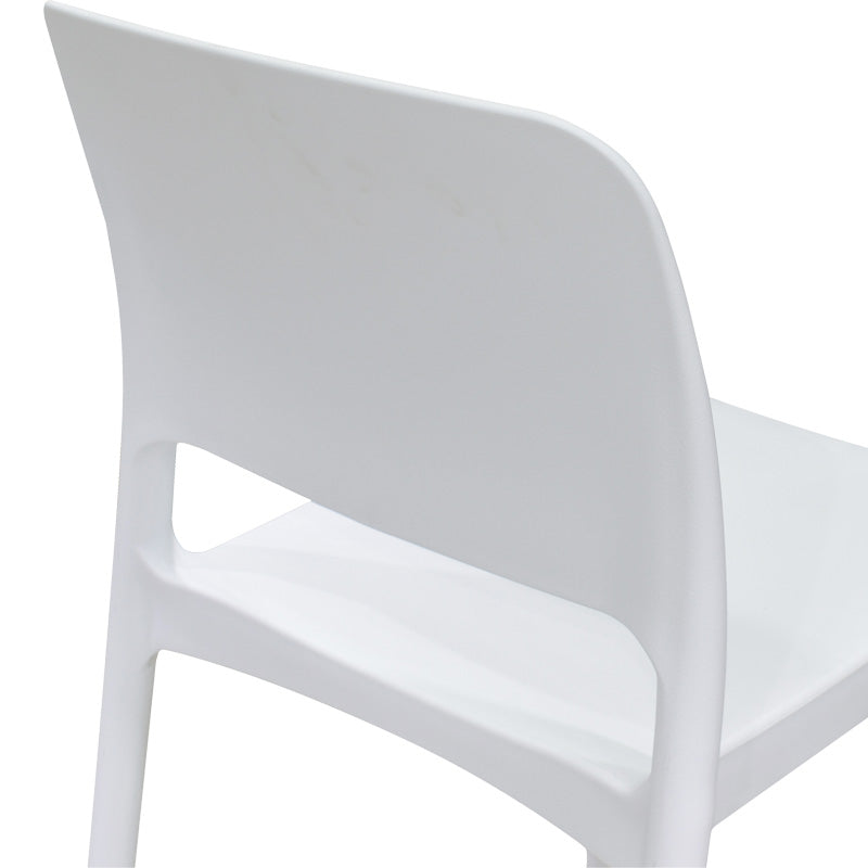 Καρέκλα Fenxy pakoworld pp σε λευκή απόχρωση 38x42x77εκ
