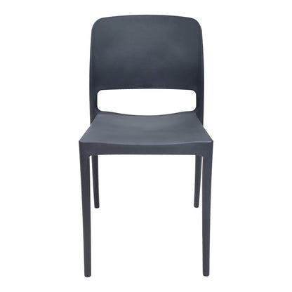 Καρέκλα Fenxy pakoworld pp σε μαύρη απόχρωση 38x42x77εκ
