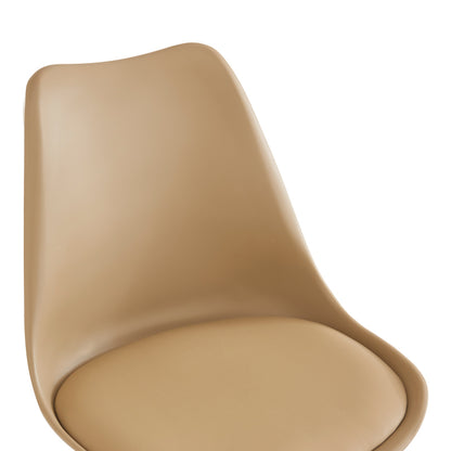 Καρέκλα γραφείου εργασίας Gaston II pakoworld pp-pu cappuccino 48x57x77-90εκ