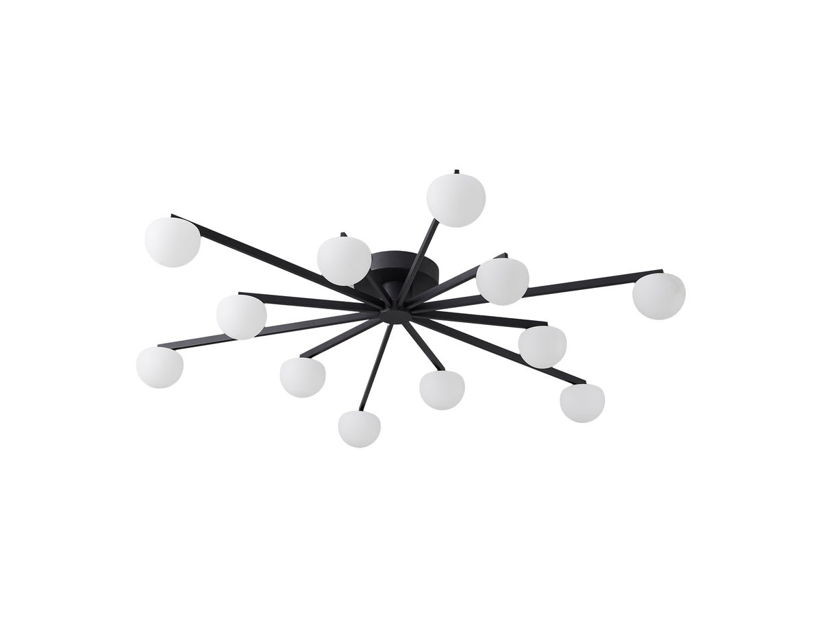 CCC 564-12 ΟΡΟΦΗΣ 12/Φ LED ΠΟΛΥΦΩΤΟ ΜΑΥΡΟ ME ΜΠΑΛΙΤΣΕΣ 12x7W 3000K 4900 LUM