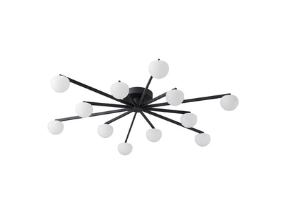 CCC 564-12 ΟΡΟΦΗΣ 12/Φ LED ΠΟΛΥΦΩΤΟ ΜΑΥΡΟ ME ΜΠΑΛΙΤΣΕΣ 12x7W 3000K 4900 LUM