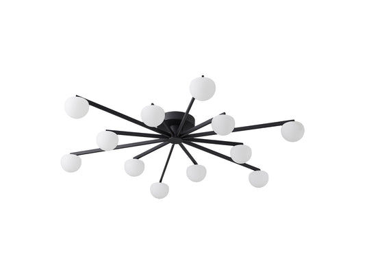 CCC 564-12 ΟΡΟΦΗΣ 12/Φ LED ΠΟΛΥΦΩΤΟ ΜΑΥΡΟ ME ΜΠΑΛΙΤΣΕΣ 12x7W 3000K 4900 LUM