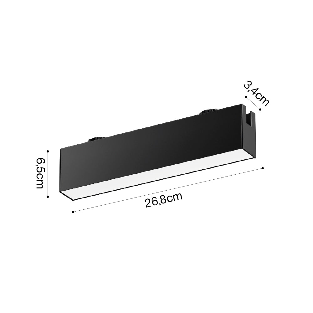 Inlight Φωτιστικό LED 12W 3000K για Chandler Track μαύρη απόχρωση D:3,4cmx6,5cmx26,8cm (13C-00061)