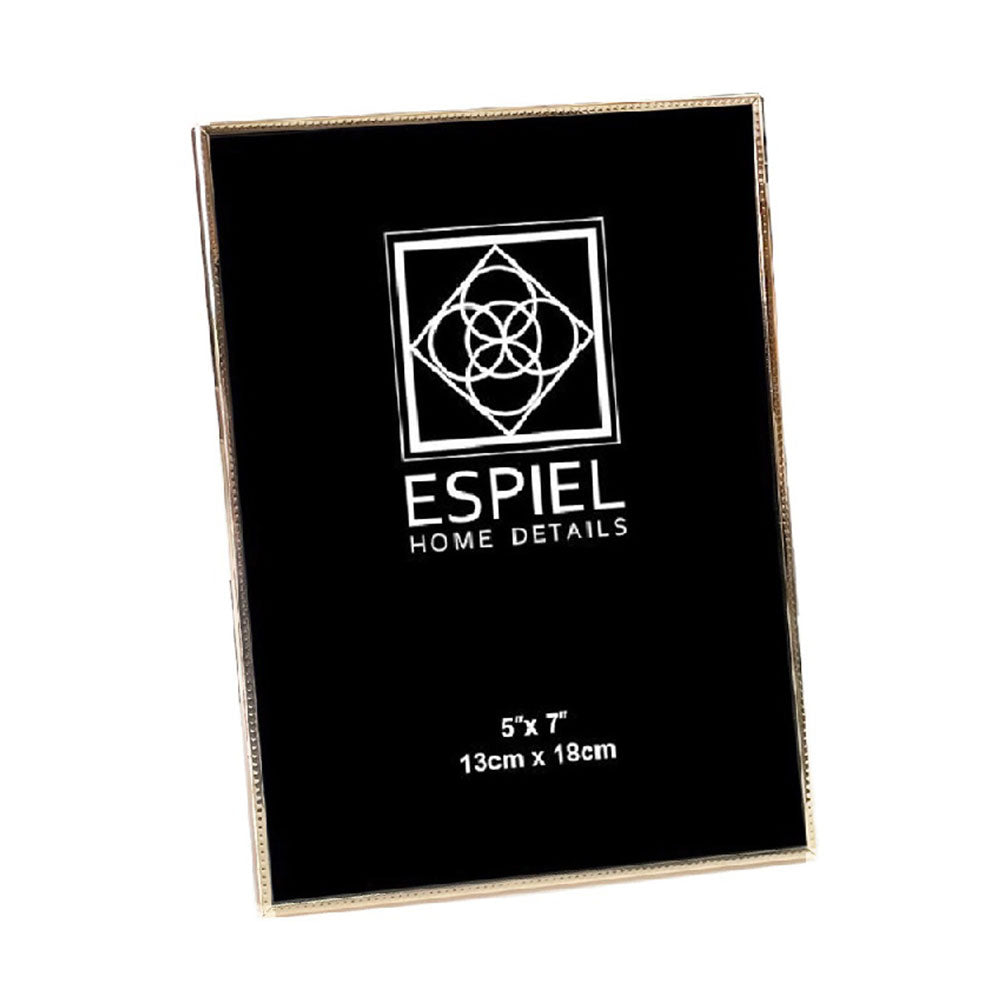 ΚΟΡΝΙΖΑ ΜΕΤΑΛΛΙΚΗ ΜΕ ΧΡΥΣΟ ΠΛΑΙΣΙΟ 13X18 - ESPIEL FAM750