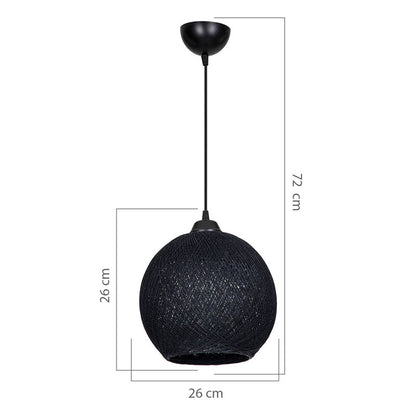Φωτιστικό οροφής μονόφωτο Leshia pakoworld Ε27 μαύρο Φ26x26εκ