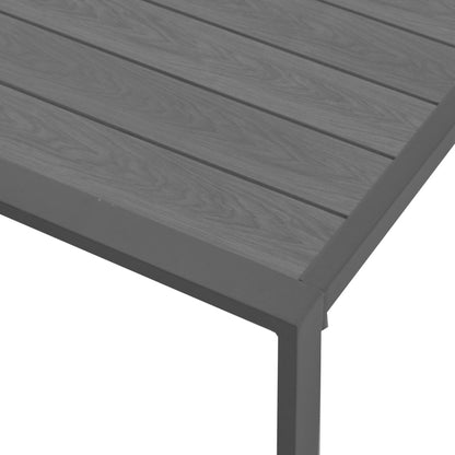 Σαλόνι Fashionable pakoworld σετ 4τμχ ύφασμα σε γκρι απόχρωση και αλουμίνιο-plywood σε ανθρακί απόχρ