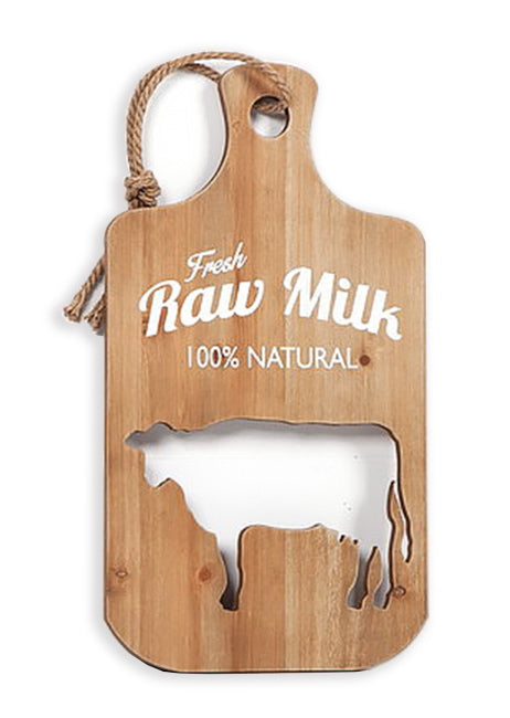 Διακοσμητική βάση κοπής με print "Raw Milk"