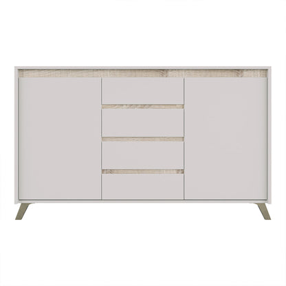 Μπουφές Belka pakoworld κρεμ με oak 155x45x93,7εκ