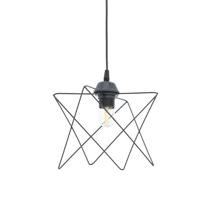 Φωτιστικό οροφής Langit pakoworld Ε27 μέταλλο μάυρο 18x18x65εκ