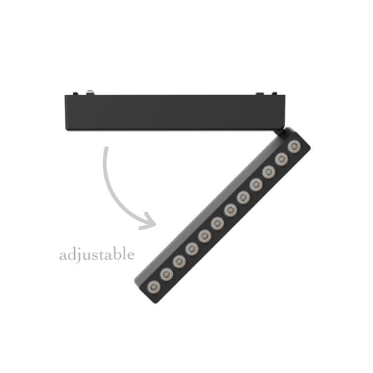 InLight Φωτιστικό LED 12W 3CCT για Ultra-Thin μαγνητική ράγα σε μαύρη απόχρωση (by tuya and zigbee) D:23cmX8cm (T04805-BL)