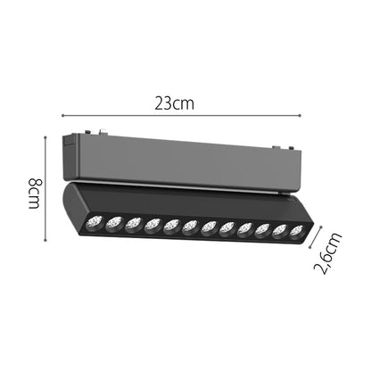 InLight Φωτιστικό LED 12W 3CCT για Ultra-Thin μαγνητική ράγα σε λευκή απόχρωση (by tuya and zigbee) D:23cmX8cm (T04805-WH)