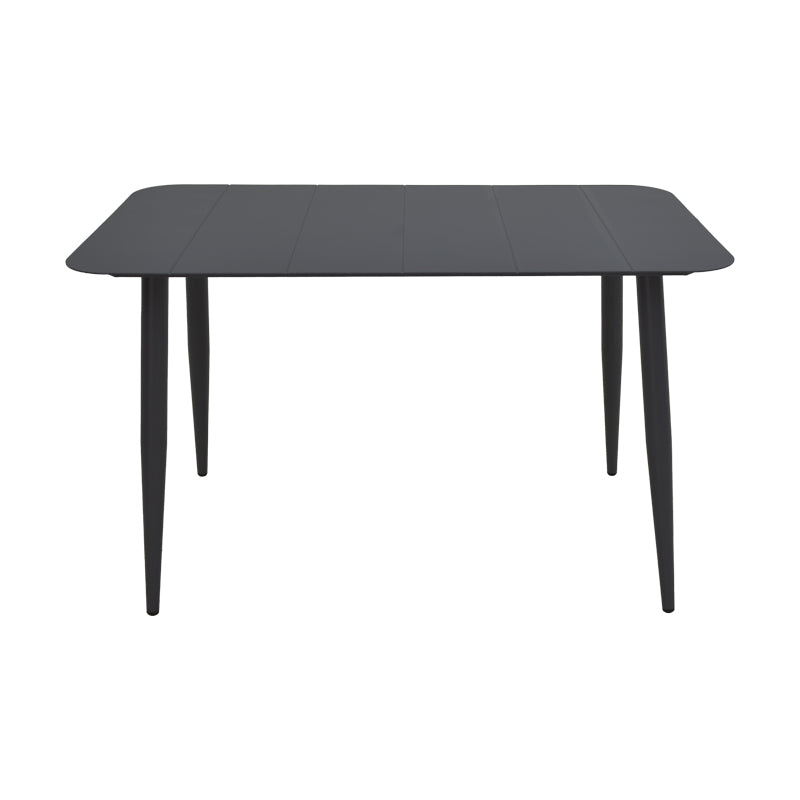 Τραπεζαρία Heven Vista pakoworld σετ 5τεμ μαύρο αλουμίνιο 120x70x72εκ