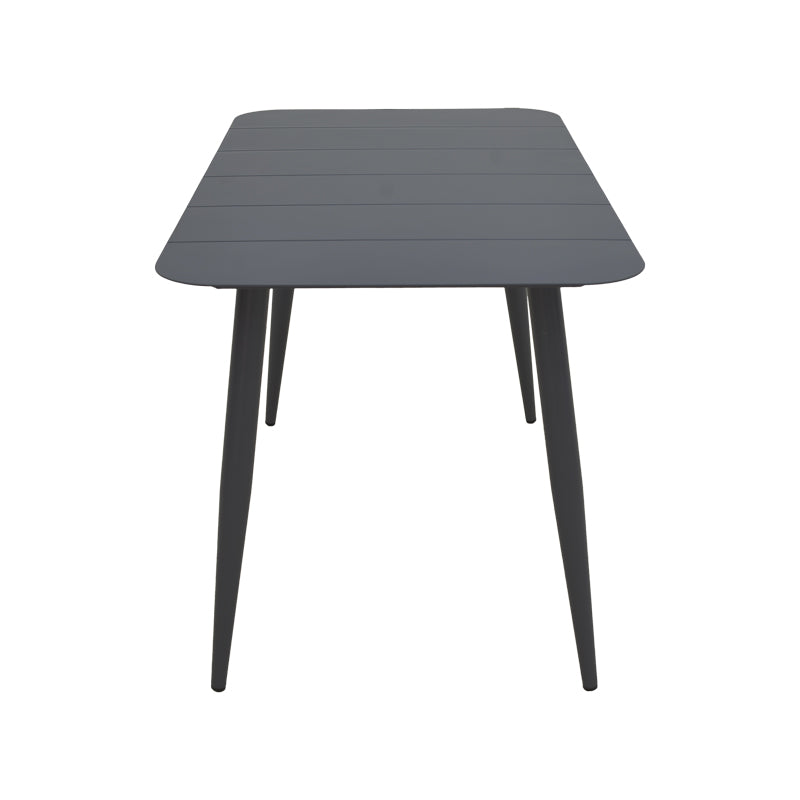 Τραπεζαρία Heven Vista pakoworld σετ 5τεμ μαύρο αλουμίνιο 120x70x72εκ