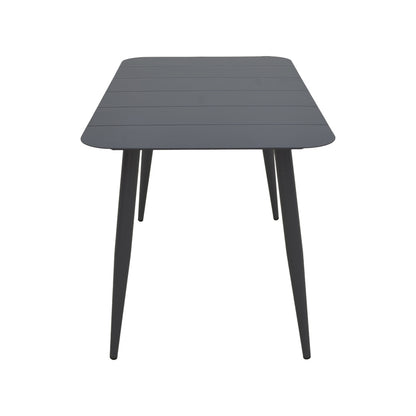 Τραπεζαρία Heven Vista pakoworld σετ 5τεμ μαύρο αλουμίνιο 120x70x72εκ