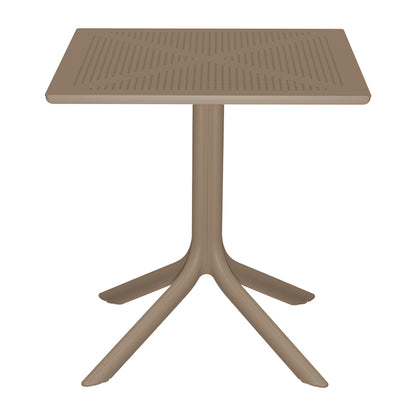 Τραπεζαρία Groovy Zoi pakoworld σετ 3τεμ cappuccino PP 60x60x76εκ