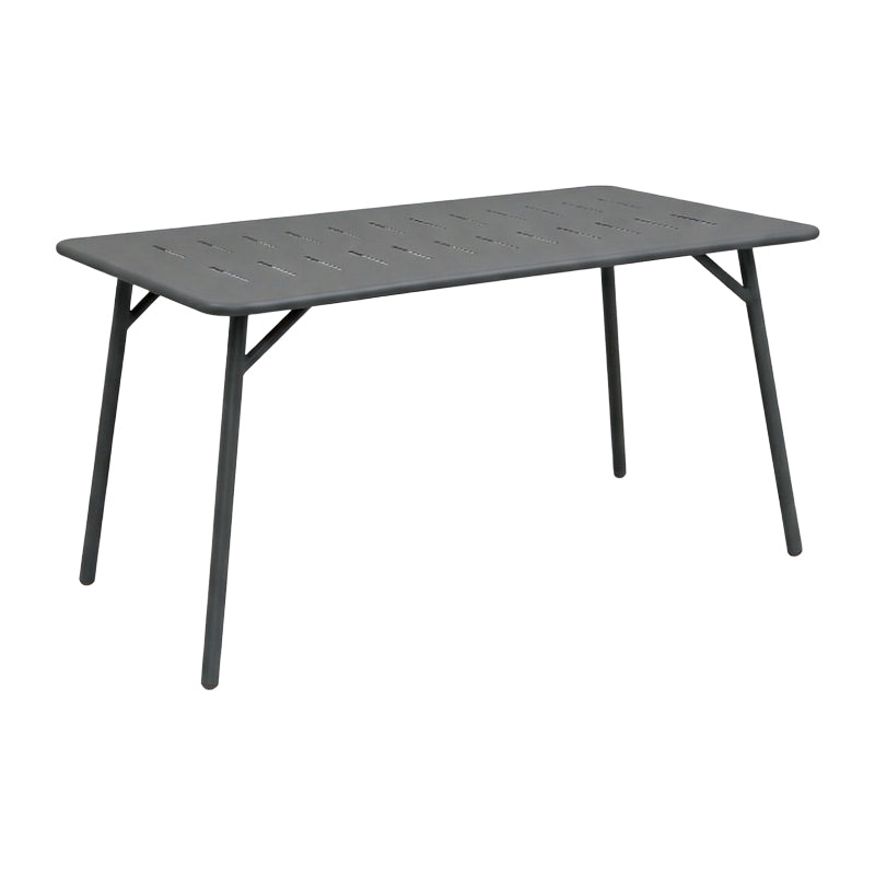 Τραπεζαρία Moraja Deraby pakoworld σετ 5τεμ μαύρο μέταλλο 140x80x72εκ