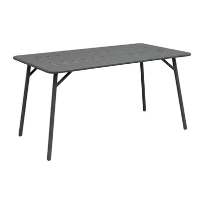 Τραπεζαρία Moraja Deraby pakoworld σετ 5τεμ μαύρο μέταλλο 140x80x72εκ