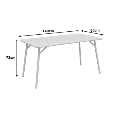 Τραπεζαρία Moraja Deraby pakoworld σετ 5τεμ μαύρο μέταλλο 140x80x72εκ