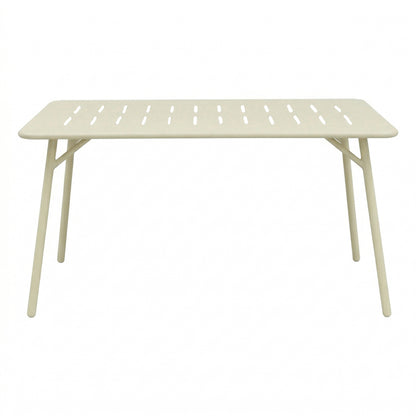 Τραπεζαρία Moraja Deraby pakoworld σετ 5τεμ κρεμ μέταλλο 140x80x72εκ