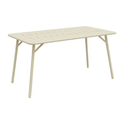 Τραπεζαρία Moraja Deraby Ι pakoworld σετ 5τεμ κρεμ μέταλλο 140x80x72εκ