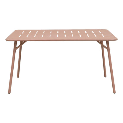 Τραπεζαρία Moraja Deraby pakoworld σετ 5τεμ terracotta μέταλλο 140x80x72εκ