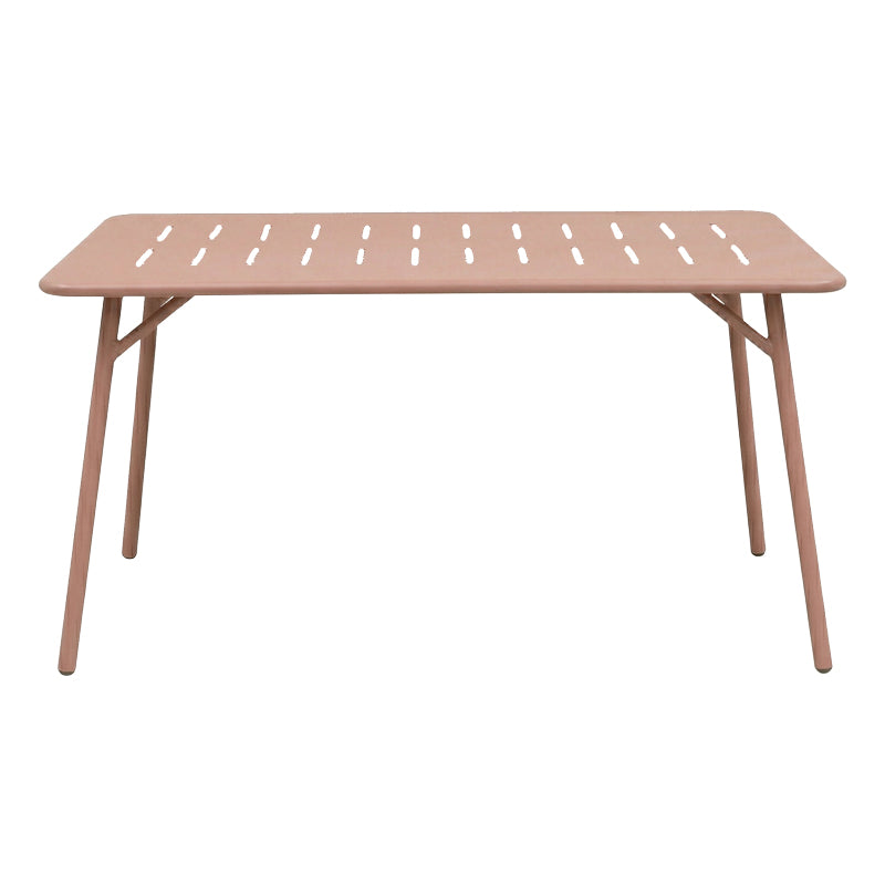 Τραπεζαρία Moraja Federal pakoworld σετ 5τεμ terracotta μέταλλο 140x80x72εκ
