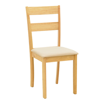 Τραπεζαρία Dallan Country pakoworld 5τεμ σε φυσική απόχρωση rubberwood 120-150x80x74εκ
