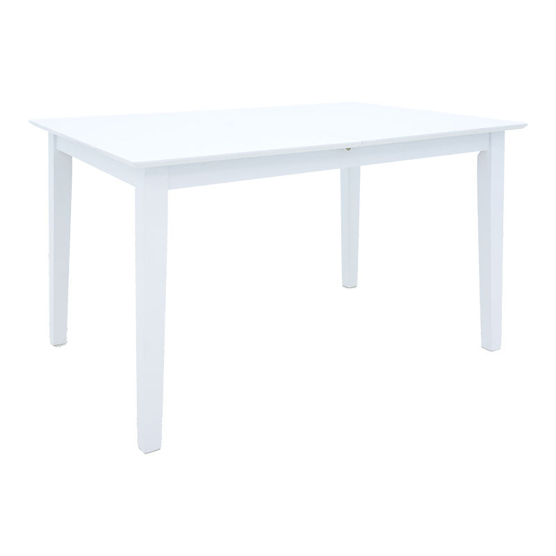 Τραπεζαρία Dallan Mabor pakoworld 5τεμ λευκό rubberwood 120-150x80x73,8εκ
