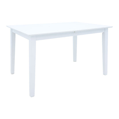 Τραπεζαρία Dallan Mabor pakoworld 5τεμ λευκό rubberwood 120-150x80x73,8εκ