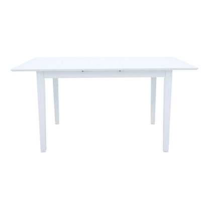 Τραπεζαρία Dallan Mabor pakoworld 5τεμ λευκό rubberwood 120-150x80x73,8εκ