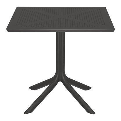 Τραπεζαρία Zoi Groovy pakoworld σετ 5τεμ ανθρακί PP 80x80x74εκ