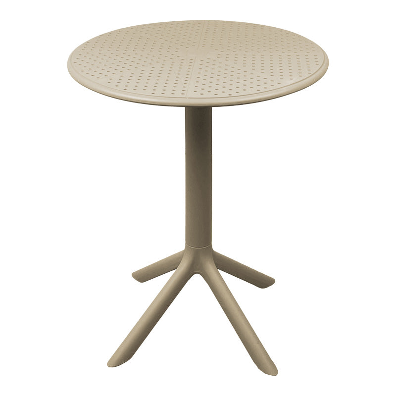 Τραπεζαρία Mercon Hush pakoworld σετ 3τεμ cappuccino PP Φ60x75εκ