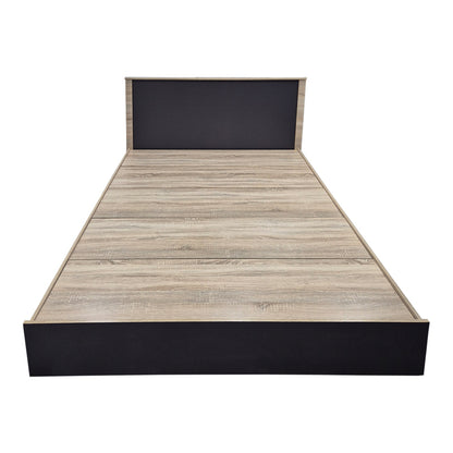Κρεβάτι με στρώμα Athos Utopia pakoworld sonoma και ανθρακί 160x200εκ