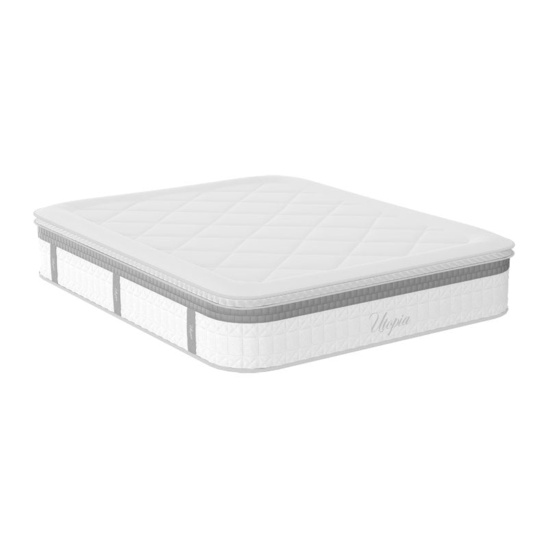 Κρεβάτι με στρώμα Athos Utopia pakoworld sonoma και ανθρακί 160x200εκ