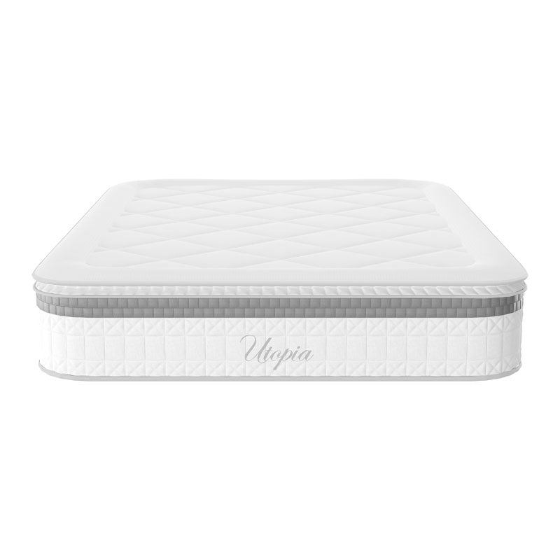 Κρεβάτι με στρώμα Athos Utopia pakoworld sonoma και ανθρακί 160x200εκ