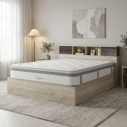 Κρεβάτι με στρώμα Olympus Utopia pakoworld castillo toro 160x200εκ
