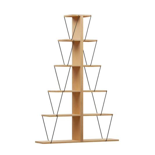Βιβλιοθήκη mini Tars pakoworld sonoma-μαύρο 100x22x150εκ