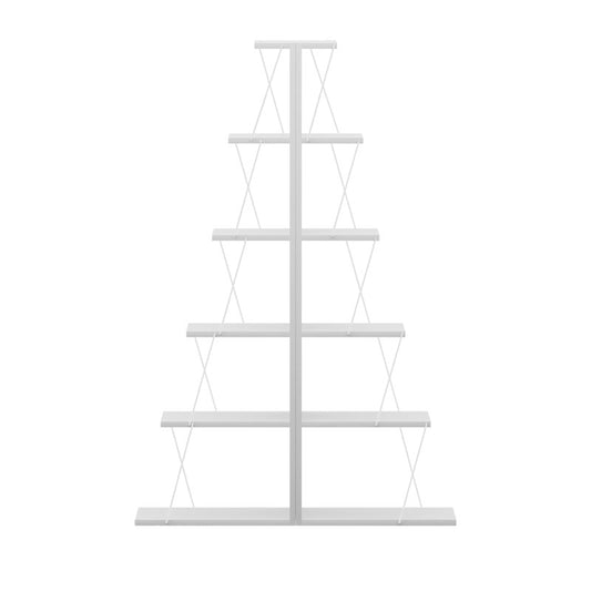 Βιβλιοθήκη mini Tars pakoworld λευκό 100x22x150εκ