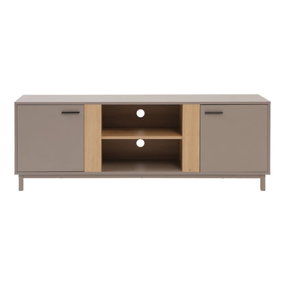 Έπιπλο τηλεόρασης Polenio pakoworld cappuccino με φυσικό 150x40x53εκ