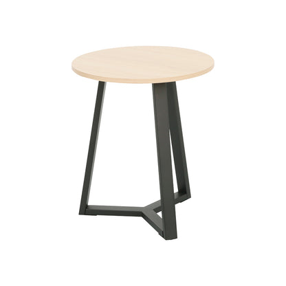 Βοηθητικό τραπέζι Berton pakoworld cappuccino με μαύρο μέταλλο Φ45x52εκ