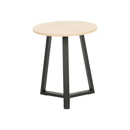 Βοηθητικό τραπέζι Berton pakoworld cappuccino με μαύρο μέταλλο Φ45x52εκ