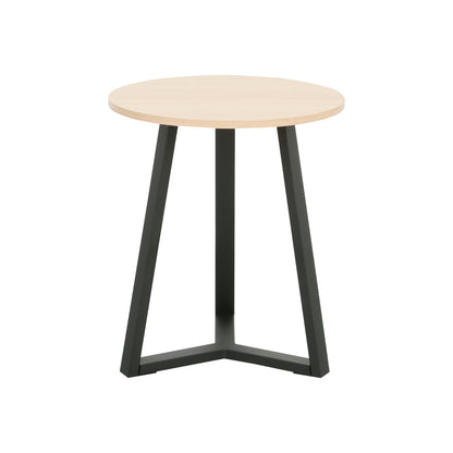 Βοηθητικό τραπέζι Berton pakoworld cappuccino με μαύρο μέταλλο Φ45x52εκ